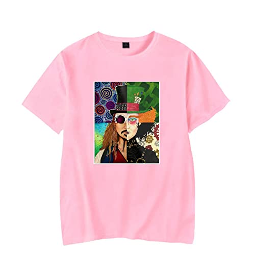 OUHZNUX Johnny Depp Movie Actor T-Shirt, Modischer Lockerer, Lässiger, Bequemer Langarm-Pullover Für Männer Und Frauen, Street Hip Hop-Sweatshirt (2XS-4XL) von OUHZNUX