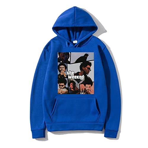 OUHZNUX Kapuzenpullover The Weeknd Rapper Fashion Herren Sweatshirt Vintage Man Hip Hop Hoodie Warm Hoody Langarm Pullover Kleidung Xs-4Xl von OUHZNUX