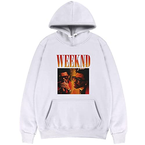 OUHZNUX Kapuzenpullover The Weeknd Rapper Print Pullover Shirt Herren Hip Hop Sweatshirt Schwarz Fun Hoodie Xxs-3Xl von OUHZNUX