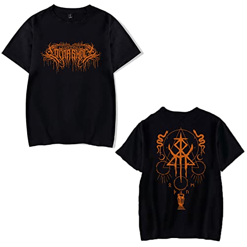 OUHZNUX Lorna Shore Übergroßes T-Shirt Unisex Orange Doppelseitiger Druck Rock T-Shirt Hip Hop Band T-Shirts Übergroßes Sweatshirt Xs-4Xl von OUHZNUX