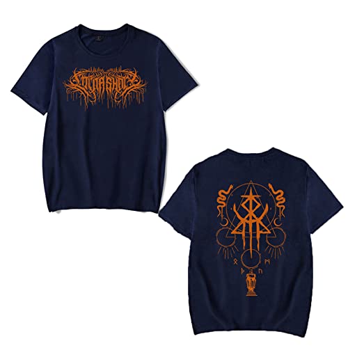 OUHZNUX Lorna Shore Übergroßes T-Shirt Unisex Orange Doppelseitiger Druck Rock T-Shirt Hip Hop Band T-Shirts Übergroßes Sweatshirt Xs-4Xl von OUHZNUX