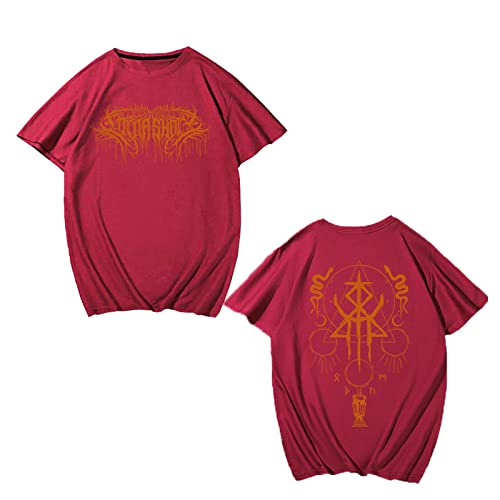 OUHZNUX Lorna Shore Übergroßes T-Shirt Unisex Orange Doppelseitiger Druck Rock T-Shirt Hip Hop Band T-Shirts Übergroßes Sweatshirt Xs-4Xl von OUHZNUX
