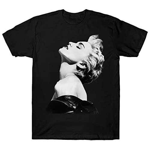 OUHZNUX Madonna Singer Print T-Shirt, Lässiges Kurzarm-Sweatshirt, Modische Streetwear-Oberteile Für Männer Und Frauen (2XS-4XL) von OUHZNUX