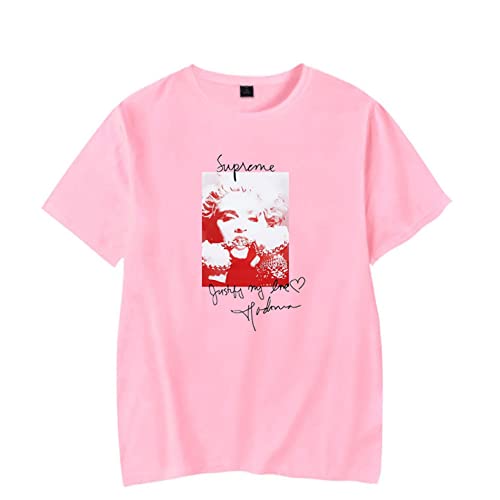 OUHZNUX Madonna Singer T-Shirt mit 2D-Druck, lässiger Kurzarm-Pullover, modische Streetwear-Oberteile für Männer und Frauen (2XS-4XL) von OUHZNUX