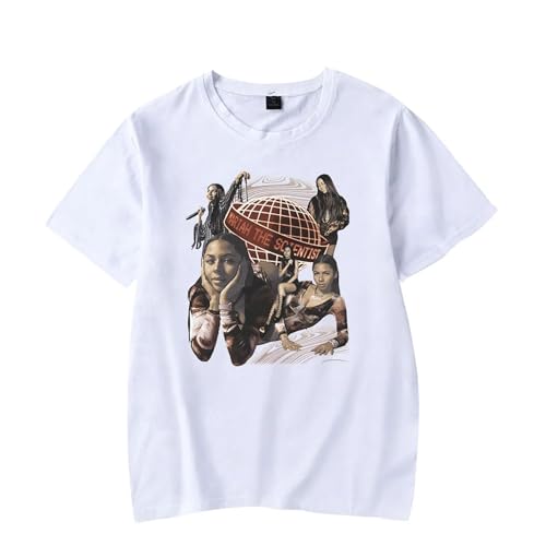 OUHZNUX Mariah The Scientist Konzert Tour 2024 T-Shirt 2D Rapper Print Kurzarm Baumwolle Streetwear Sommer Loose Tops Mode Hip Hop Tshirt Geeignet Für Männer Und Frauen XXS-4XL-Black||XXS von OUHZNUX