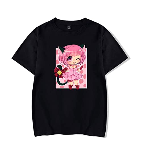 OUHZNUX Momomiya Ichigo Print T-Shirt, Mode Paar locker lässig bequem Anime Tokyo Mew Mew Kurzarm Pullover Street Hip Hop lässig Unisex Sweatshirt (2XS-4XL) von OUHZNUX