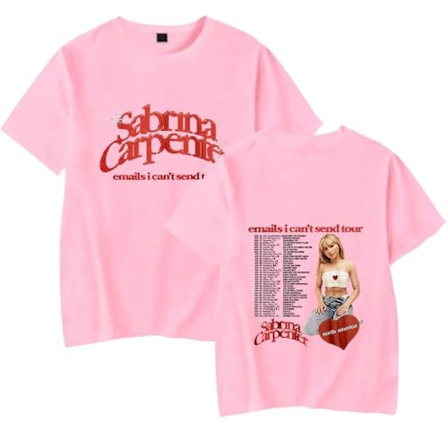 OUHZNUX Sabrina Carpenter EingenI Can't Send Tour Merch Tour Neutral T-Shirt 2D Singer Bedrucktes Kurzarm Lässige Streetwear Sommer Lose Tops Geeignet Für Männer Und Frauen XXS-4XL-Black||XXS von OUHZNUX
