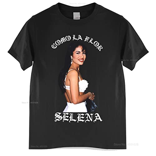 OUHZNUX Selena Quintanilla Singer Print T-Shirt, Harajuku Dancing Cotton Kurzarm Sweatshirt, Street Hip Hop Bekleidung Fan Geschenk Pullover Top (XS-3XL) von OUHZNUX