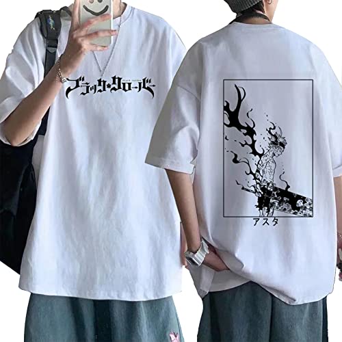 OUHZNUX T-Shirt Black Clover Lustiges Cartoon-T-Shirt Männer Manga Anime T-Shirt Unisex T-Shirt Hip Hop Top T-Shirt Männlich XXS-XXL von OUHZNUX