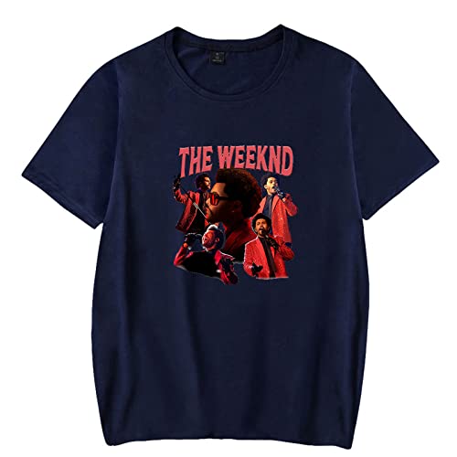 OUHZNUX T-Shirt The Weeknd Classic Character T-Shirt Rapper Bedrucktes Damen Pullover Shirt Kurzarm Baumwolle Kinder Hip-Hop Trend T-Shirt Xs-4Xl von OUHZNUX