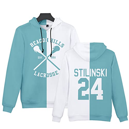 OUHZNUX Teen Wolf Stilinski 24 Hoodie, 3D-Gedruckter Langarmpullover, Casual Fashion Sweatshirt für Herren und Damen (2XS-4XL) von OUHZNUX