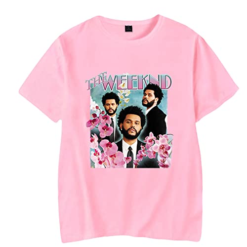 OUHZNUX T-Shirt The Weeknd Hip-Hop Trend T-Shirt Rapper Pink Print Damen Pullover Shirt Kurzarm Baumwoll T-Shirt Für Kinder Xs-4Xl von OUHZNUX