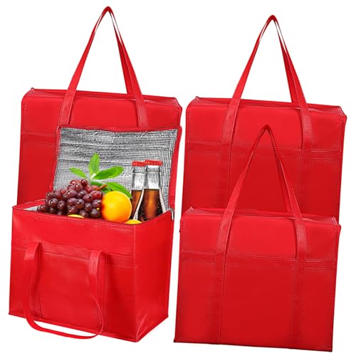 OUNONA 4 Stück Isoliertaschen Isolierter Lebensmittelträger Isolierte Tasche Kühler Isolierte Einkaufstaschen Isolierte Lebensmitteltasche Thermotaschen Für Kalte Lebensmittel von OUNONA