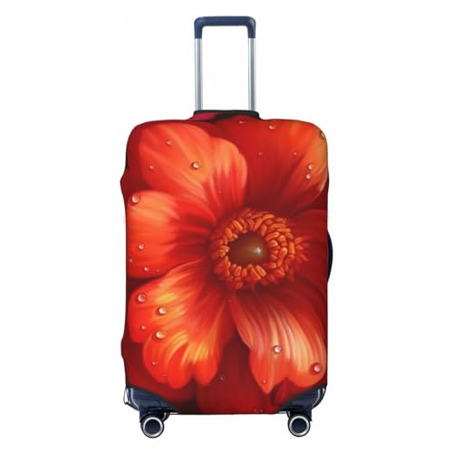OUSIKA Gepäckabdeckung, waschbar, dehnbar, rot, schöne Blume, Kofferabdeckung, kratzfest, passend für 45,7 - 81,3 cm Gepäckschutz, Schwarz , XL von OUSIKA