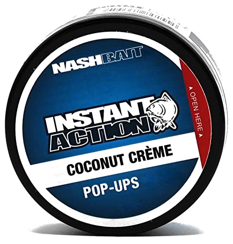 Nash Coconut Creme Pop Ups Weiß - Pop Up Boilie mit Kokosnuss-Geschmack zum Karpfenangeln White , Größe:12mm von OUTDOORDINO