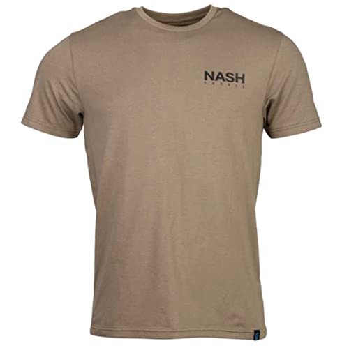OUTDOORDINO Nash Elasta-Breathe T-Shirt Grün kurzärmlig - Atmungsaktives Angelshirt mit kühlendem Stretch Komfort - T-Shirt für Karpfenangler (M) von OUTDOORDINO