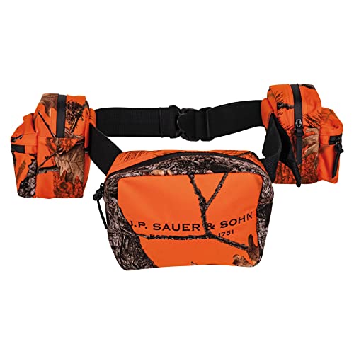 Sauer Jagdgurt für die Pirschjagd Drückjagd oder Ansitzjagd - Bauchtasche für Jagdausrüstung in Grün und Orange , Farbe:Orange von OUTDOORDINO