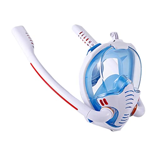 Erwachsene Tauchmaske Vollgesichts-Antibeschlag-Schnorchelmaske Kinderschwimmen Unterwasser-Atemschutzmaske Tauchausrüstung Tauchausrüstung für Tauchflaschen(Color:Sky Blue,Size:L/XL) von OUTFYT