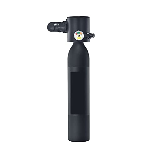 OUTFYT 0,5 L Mini-Sauerstoffflasche, Tauchunterricht, Unterwasser-Atmung, Tauchausrüstung, Atmung, Sauerstofftank Tauchausrüstung für Tauchflaschen(Color:Noir) von OUTFYT