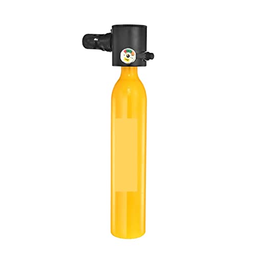 OUTFYT 0,5 L Mini-Sauerstoffflasche, Tauchunterricht, Unterwasser-Atmung, Tauchausrüstung, Atmung, Sauerstofftank Tauchausrüstung für Tauchflaschen(Color:Yellow) von OUTFYT