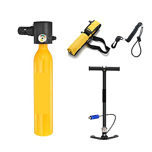 OUTFYT 0,5 L Neue Mini-Sauerstoffflasche for Tauchunterricht, Unterwasser-Atmung, Tauchausrüstung, Sauerstofftank Tauchausrüstung für Tauchflaschen(Color:Yellow) von OUTFYT