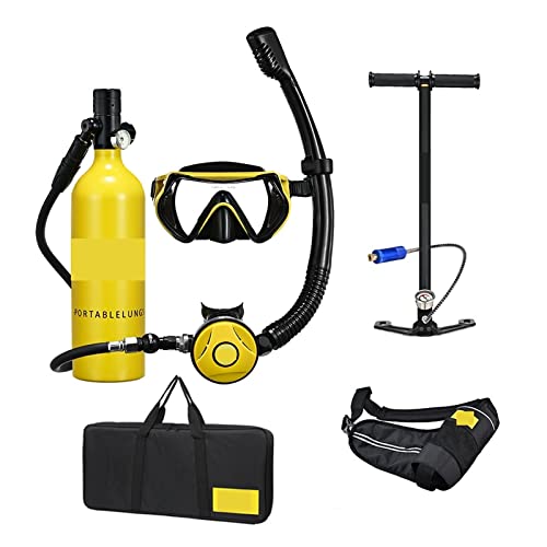OUTFYT Schnorchel Diving Rebreather Tragbare Tiefschnorchelausrüstung Tauchausrüstung für Tauchflaschen(Color:Blackhead in Yellow Bottle) von OUTFYT