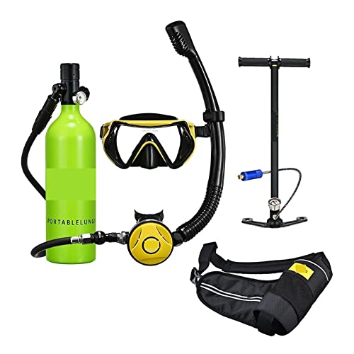 OUTFYT Schnorchel-Unterwassertauch-Rebreather-Tauchgerät, Tragbare Tiefschnorchelausrüstung Tauchausrüstung für Tauchflaschen(Color:Blackhead in Green Bottle) von OUTFYT