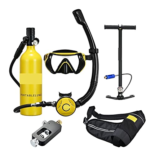 OUTFYT Schnorchel-Unterwassertauch-Rebreather-Tauchgerät, Tragbare Tiefschnorchelausrüstung Tauchausrüstung für Tauchflaschen(Color:Blackhead in Yellow Bottle) von OUTFYT