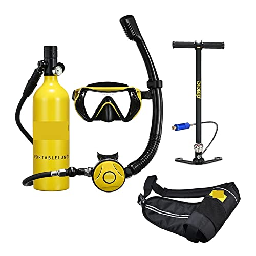 OUTFYT Schnorchel-Unterwassertauch-Rebreather-Tauchgerät, Tragbare Tiefschnorchelausrüstung Tauchausrüstung für Tauchflaschen(Color:Blackhead in Yellow Bottle) von OUTFYT