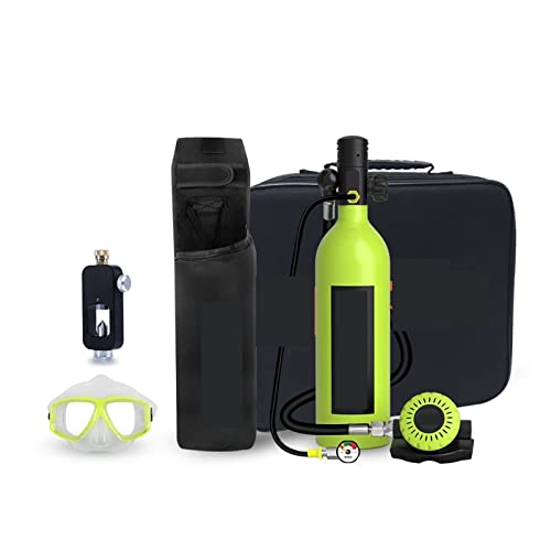 OUTFYT Tauchanzug 1L Tauchflasche Unterwasser-Atemanzug Tauchausrüstung für Tauchflaschen (Color : Green, Size : 1L) von OUTFYT