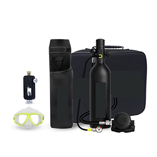 OUTFYT Tauchanzug 1L Tauchflasche Unterwasser-Atemanzug Tauchausrüstung für Tauchflaschen (Color : Noir, Size : 1L) von OUTFYT