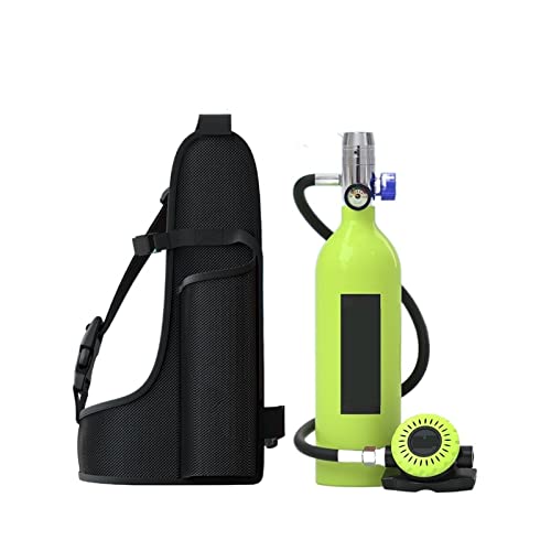 OUTFYT Tauchausrüstung Atem Unterwasser Tragbare Sauerstoffflasche Mini Tauchflasche Schnorchelset Tauchausrüstung für Tauchflaschen(Color:Green) von OUTFYT