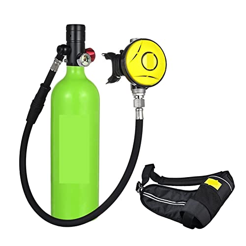 OUTFYT Tragbare Sauerstoffflasche for Tauchen Mit 1 L Fassungsvermögen Tauchausrüstung für Tauchflaschen(Color:Green) von OUTFYT