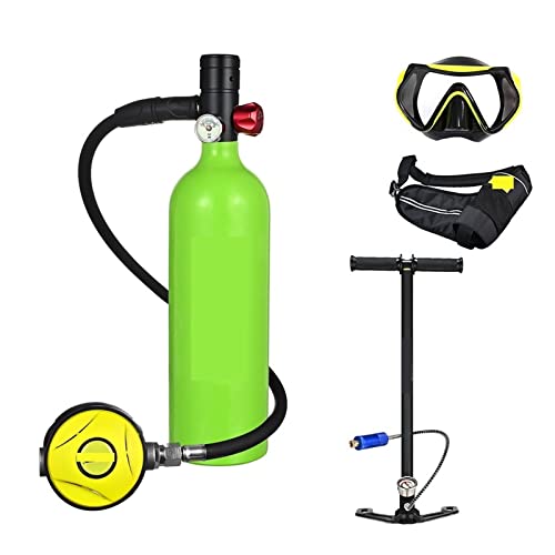 OUTFYT Tragbare Sauerstoffflasche for Tauchen Mit 1 L Fassungsvermögen Tauchausrüstung für Tauchflaschen(Color:Green) von OUTFYT