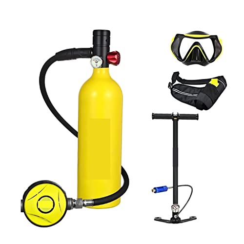 OUTFYT Tragbare Sauerstoffflasche for Tauchen Mit 1 L Fassungsvermögen Tauchausrüstung für Tauchflaschen(Color:Yellow) von OUTFYT