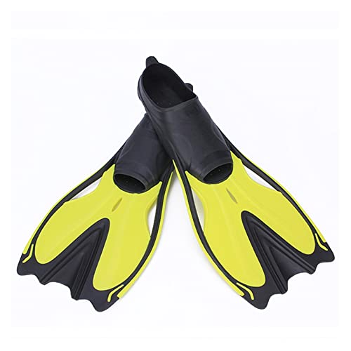 Schwimmflossen Erwachsene Schnorcheln Fußflossen KINDER Tauchflossen Anfänger Schwimmausrüstung Tragbare Tauchflossen For Erwachsene Und Kinder Tauchausrüstung für Tauchflaschen(Color:Black yellow,Siz von OUTFYT