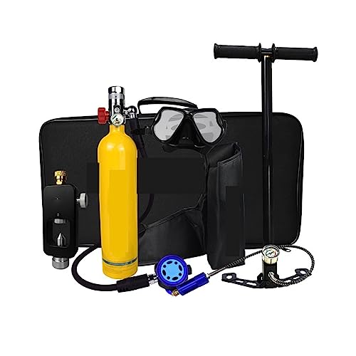 Tragbares 1-Liter-Tauch-Atemschutzgerät, Sauerstoffflaschenausrüstung For Outdoor-Sportarten, Die 10–15 Minuten Unterwasseratmung Unterstützt, Tauchausrüstung Tauchausrüstung für Tauchflaschen(Color:P von OUTFYT