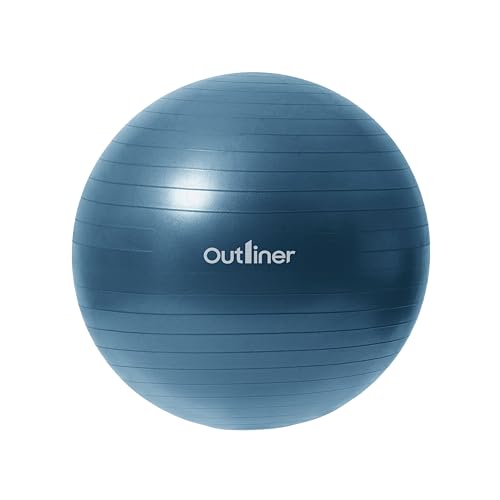 OUTLINER | Gymnastikball 75 cm | Trainingsball, Pilates Ball, Schwangerschaftsball | Der Robuste und rutschfest | Gymnastik Ball Für Stabilitätstraining, zur Körperstraffungt | Blau von OUTLINER