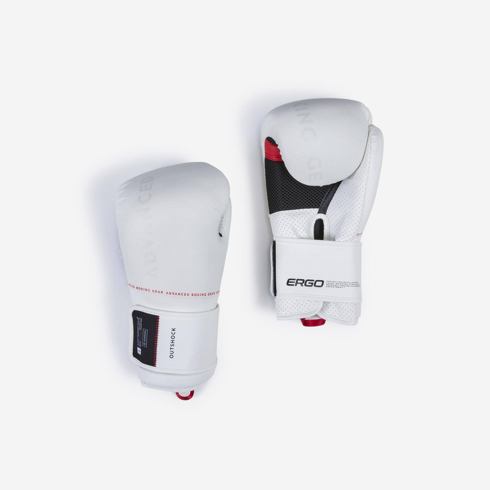 Boxhandschuhe ergonomisch - 120 weiss von OUTSHOCK