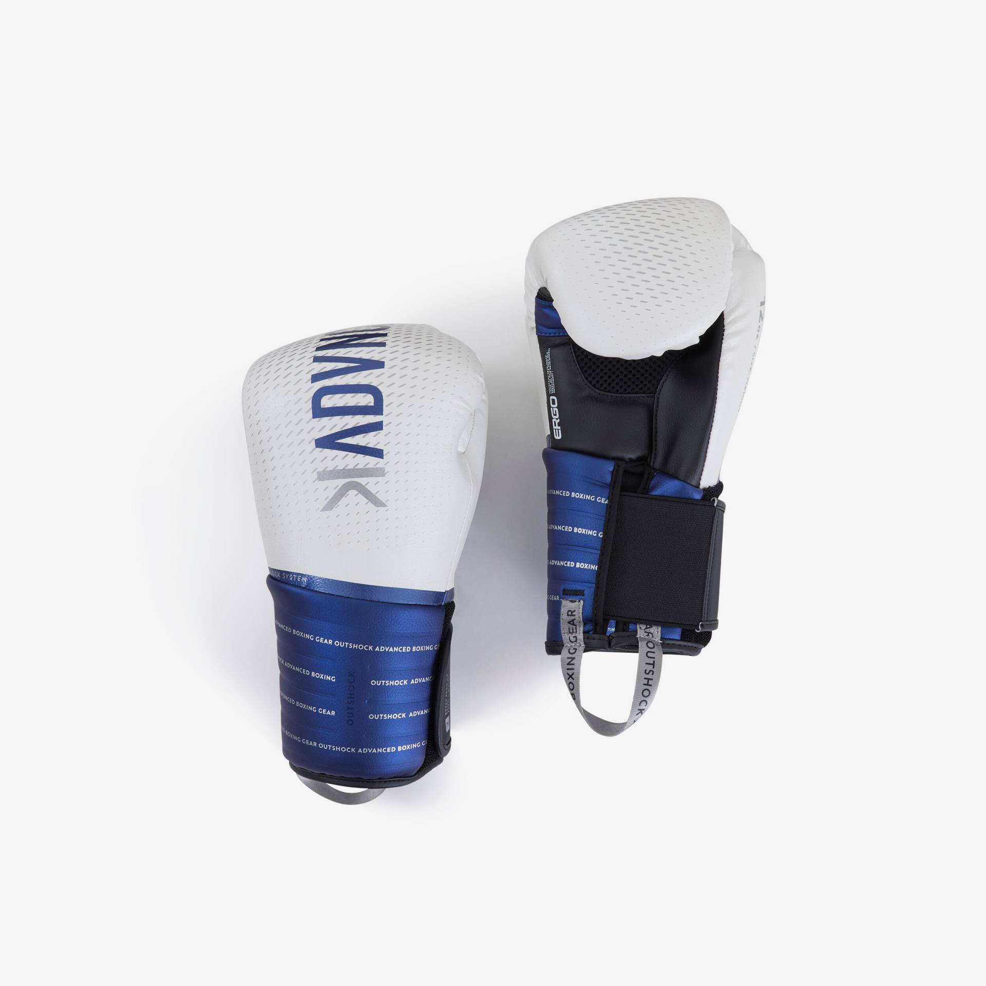 Boxhandschuhe 500 weiss/blau von OUTSHOCK