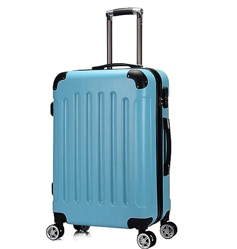 OUYUE Koffer 20-Zoll-Hartschalenkoffer Für Geschäftsreisen, Tragbare Koffer Mit Rädern Und Doppeltem Reißverschluss Reisekoffer (Color : Blue, Size : 20inch) von OUYUE