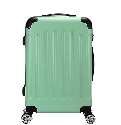 OUYUE Koffer 20-Zoll-Hartschalenkoffer Für Geschäftsreisen, Tragbare Koffer Mit Rädern Und Doppeltem Reißverschluss Reisekoffer (Color : Grün, Size : 20inch) von OUYUE