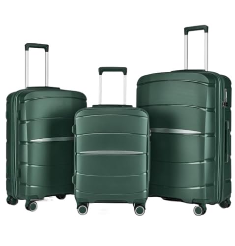 OUYUE Koffer 3-teiliges Gepäckset, Hartschalen-Kofferset Mit Spinnerrädern, Leichtes Reisegepäck Reisekoffer (Color : F, Size : 20+24+28inch) von OUYUE