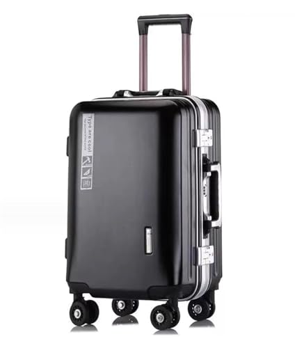 OUYUE Koffer Aluminiumrahmen-Gepäck, USB-Aufladung, Mehrschichtiger Verbundwerkstoff, Verschleißfest Und Kratzfest Reisekoffer (Color : D, Size : 20in) von OUYUE