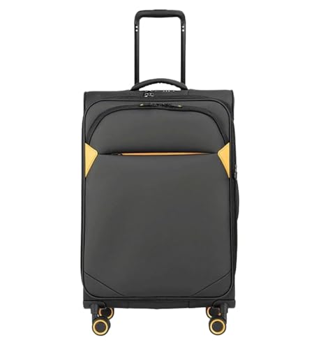 OUYUE Koffer Erweiterbare Koffer, Großes Fassungsvermögen, wasserdichte Koffer, TSA-Zahlenschloss Reisekoffer (Color : Black, Size : 24 inch) von OUYUE