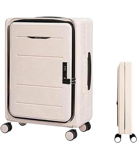 OUYUE Koffer Faltbare Koffer, Verstellbarer Trolley, Handgepäck, Vorne Offener Tragbarer Koffer Reisekoffer (Color : C, Size : 24 inch) von OUYUE