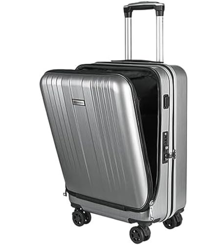 OUYUE Koffer Gepäckkoffer, Wiederaufladbarer Hartschalenkoffer Mit USB-Handgepäck, Aufgegebenes Gepäck Reisekoffer (Color : B, Size : 20inch) von OUYUE