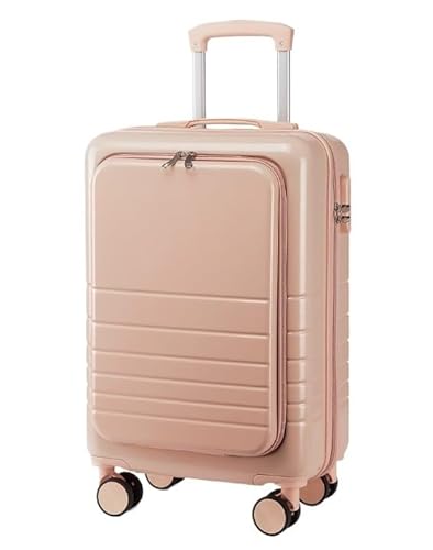 OUYUE Koffer Handgepäck, Von Der Fluggesellschaft Zugelassen, Leichter Koffer, Hartschalen-Reisegepäck Reisekoffer (Color : Rosa, Size : 24in) von OUYUE