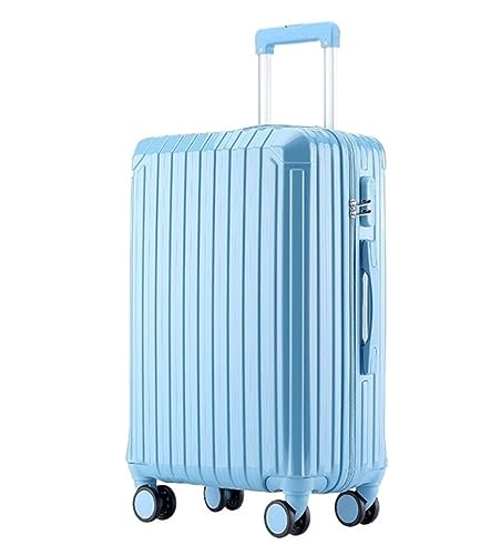 OUYUE Koffer Koffer Mit Spinner-Rädern, Leichte Hartschalen-Rollkoffer Für Geschäftsreisen Reisekoffer (Color : Blue, Size : 24in) von OUYUE