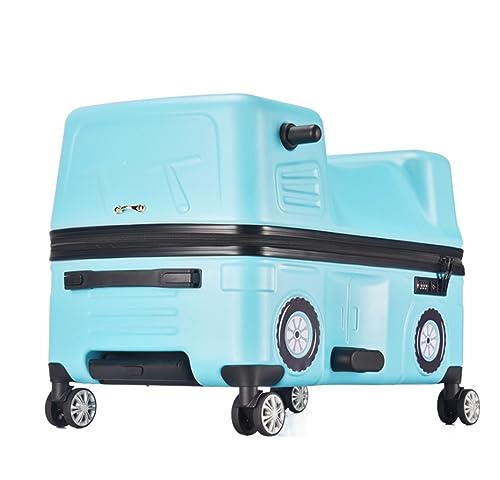 OUYUE Koffer Kreative Reitkoffer Tragbares Gepäck Jungen Und Mädchen Reisen Harter Koffer Reisekoffer (Color : Blue, Size : 24inch) von OUYUE